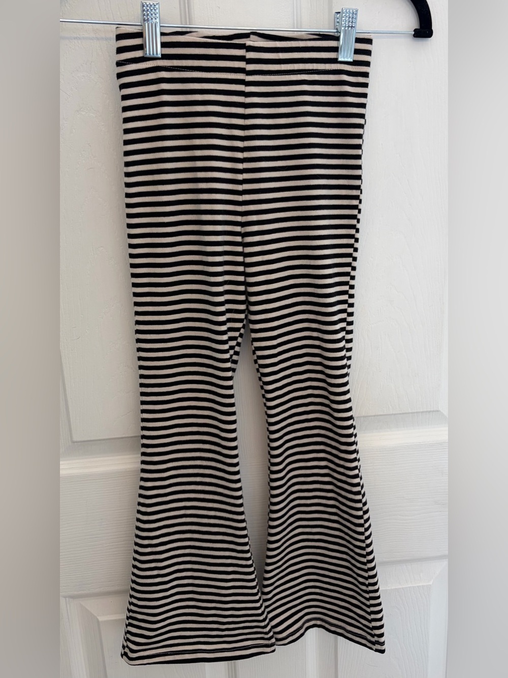 Pants Black and White Striped Flare H&M Girls Size 7